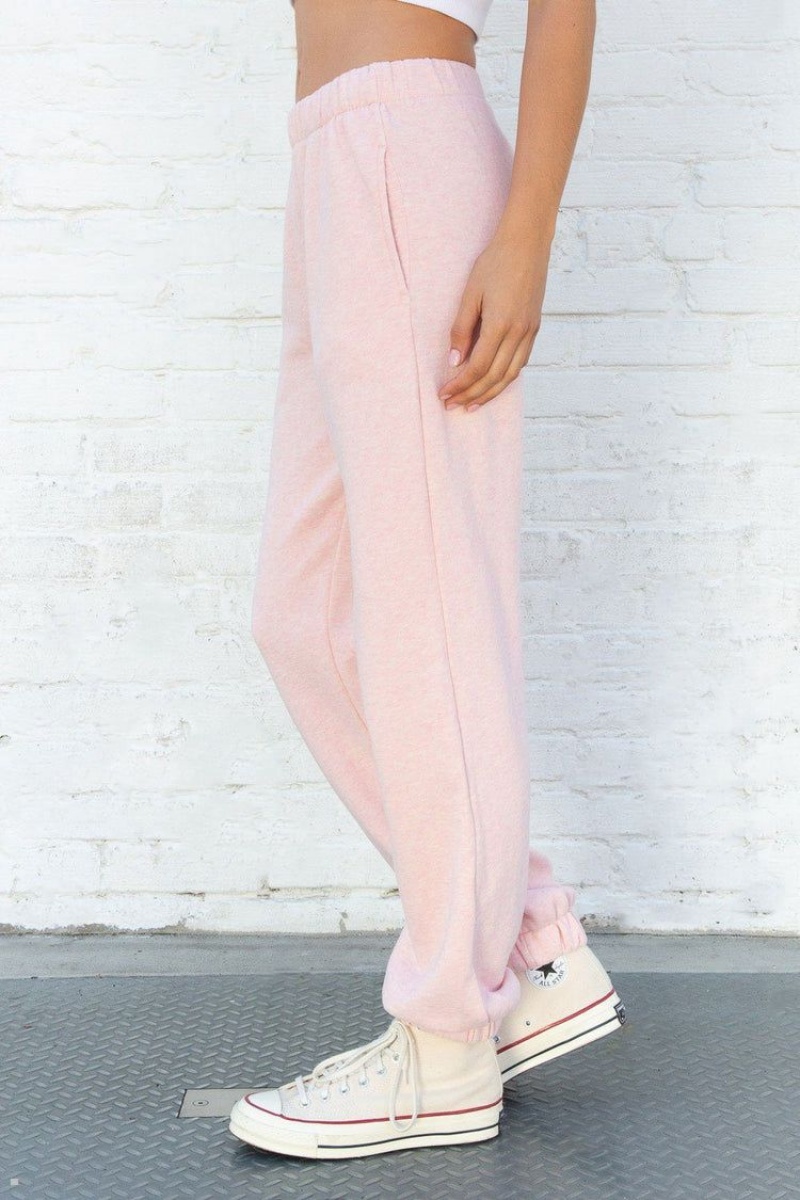 Pantalon Survêtement Brandy Melville Rosa Rose | HLH-24704439